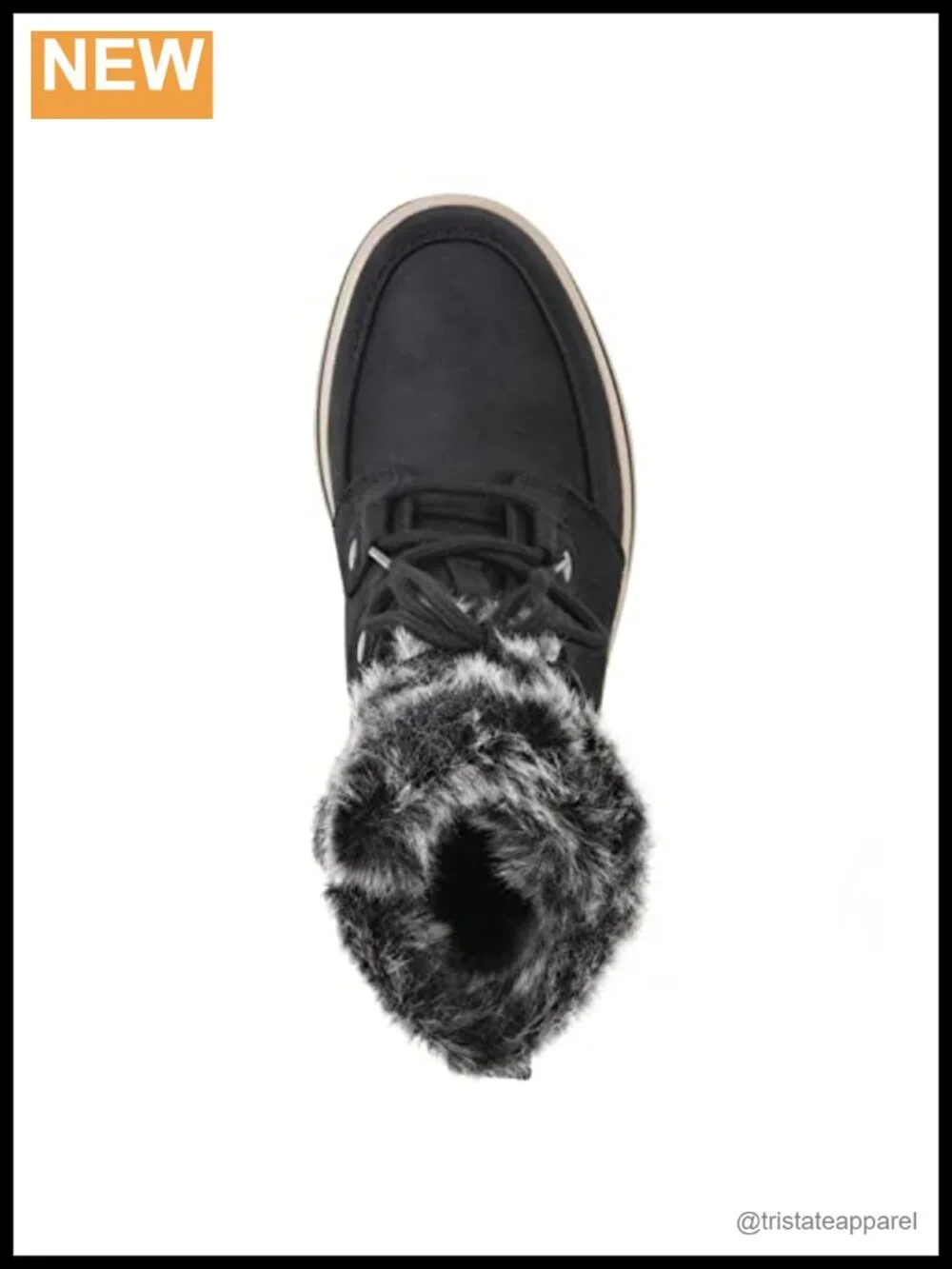 Cliffs by White Mountain Women's Lace-Up Ankle Bootie with Faux Fur Trim